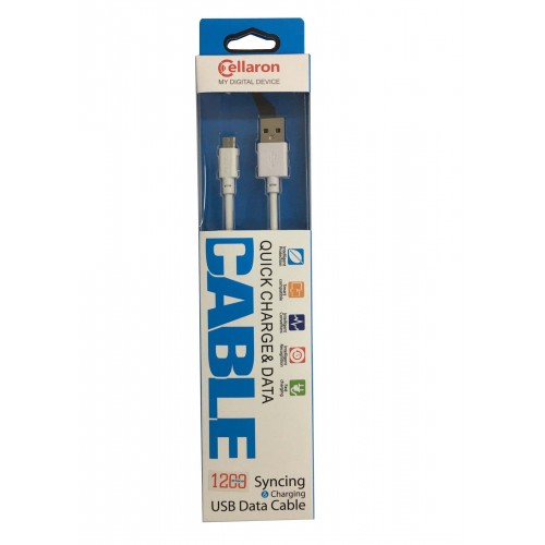 V8 USB Data Cable TD-C33 White